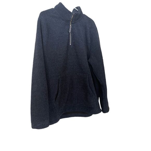 Tellu Ride Clothing Men's Blue Fleece Stand-Up Collar Quarter Zip Sweater XL - Picture 2 of 15